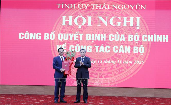 Đồng chí Vương Quốc Tuấn được điều động, phân công, chỉ định giữ chức Phó bí thư Tỉnh ủy Thái Nguyên